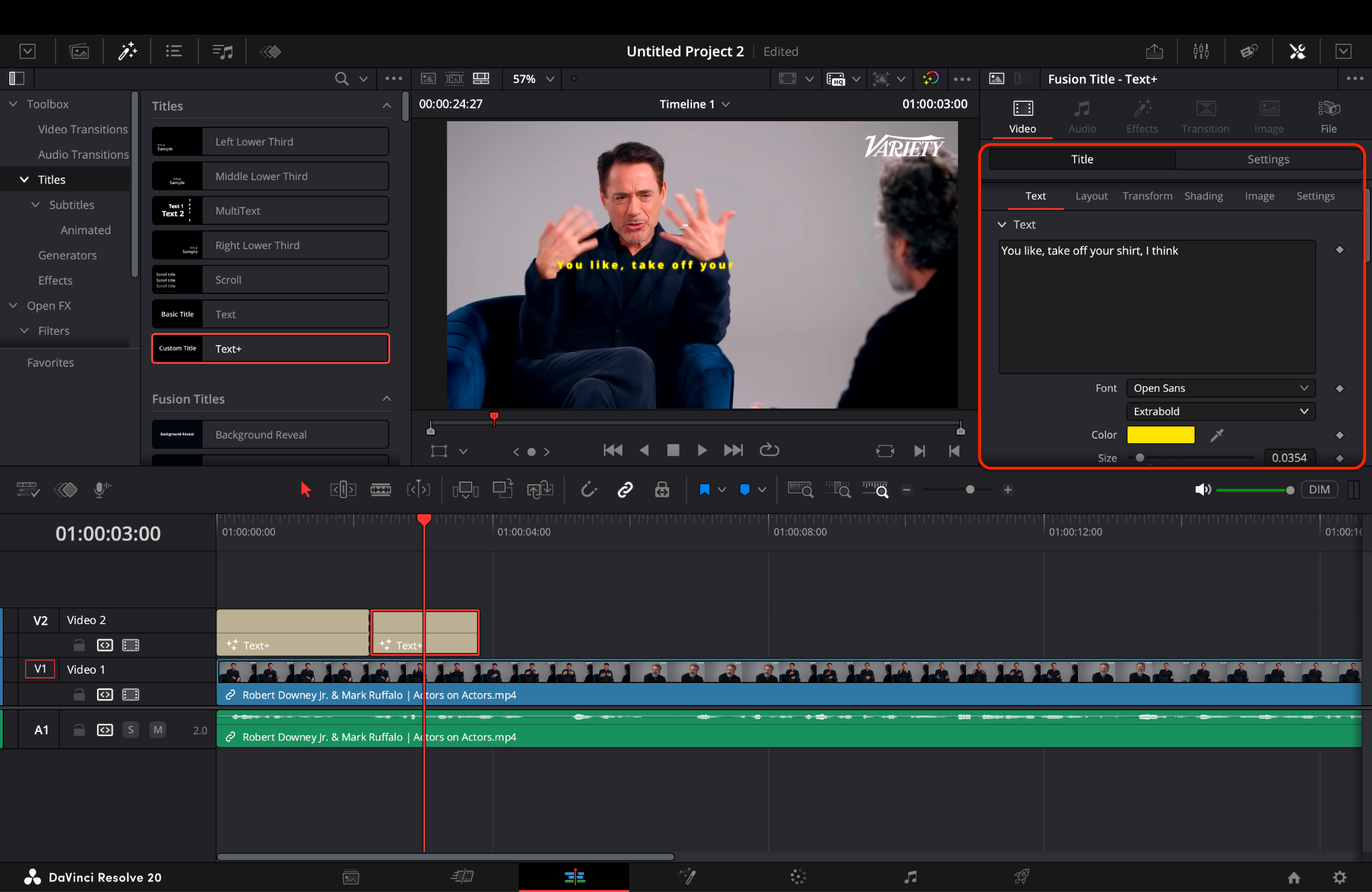 enter the text and customize
